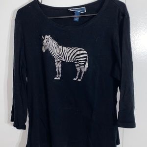 Black zebra shirt